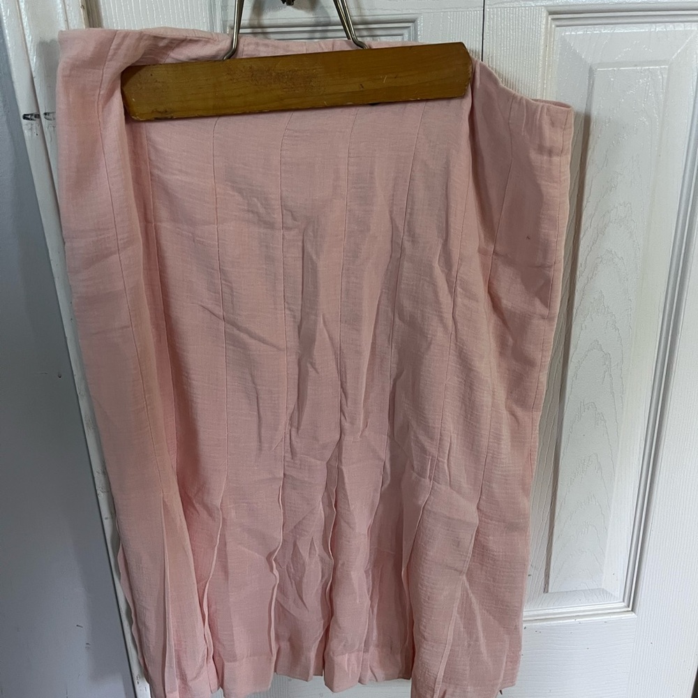 NWT Theory 100% Silk Pleated Pink Skirt